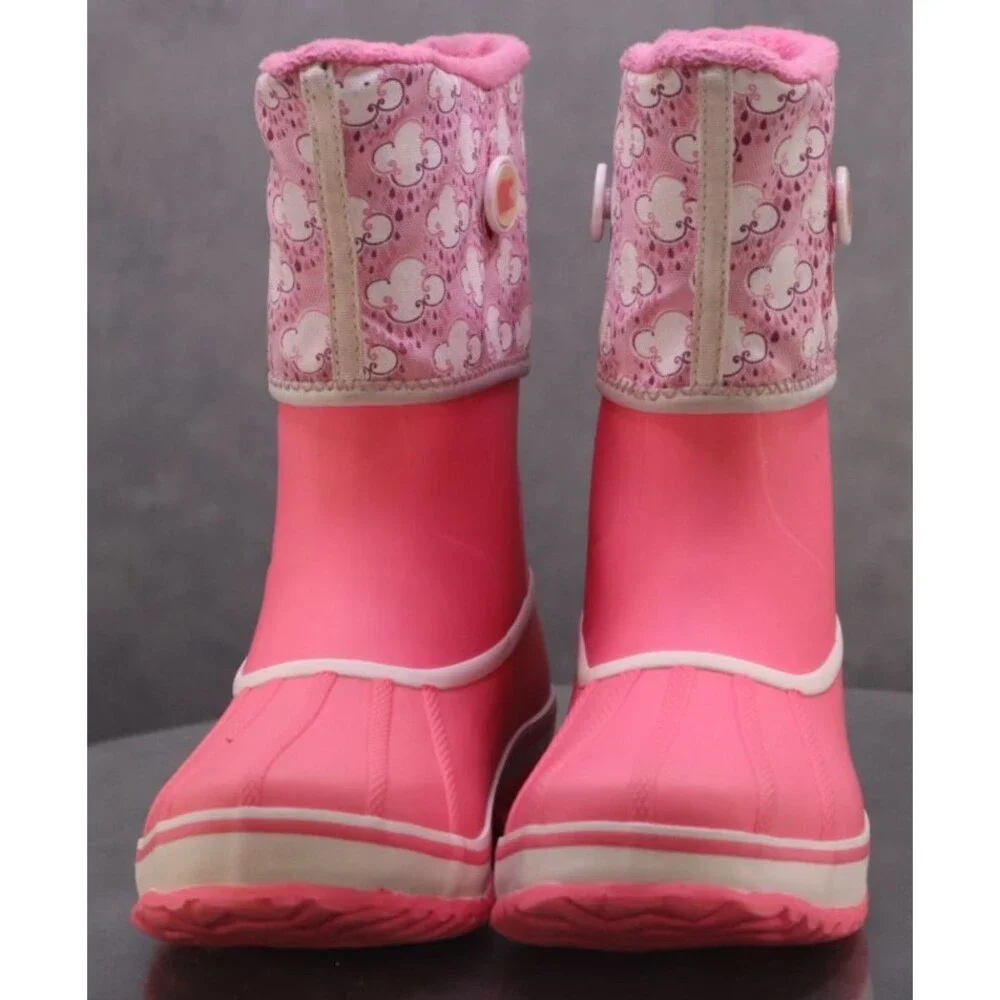 Sorel Rainbou Girl Kid's Waterproof Rain Boots Size 6 Pink